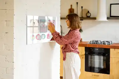 Schreib-Magnettafel mit Motiv Fröhliche Tiere