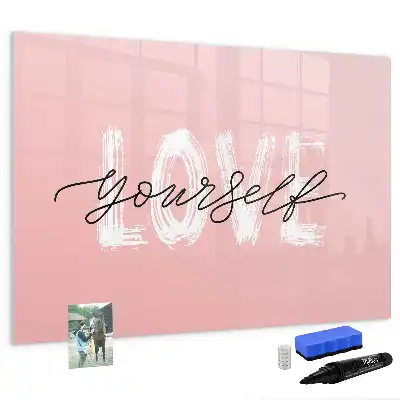 Beschreibbare Magnettafel mit Motiv Liebe dich selbst