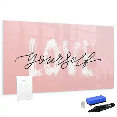 Beschreibbare Magnettafel mit Motiv Liebe dich selbst