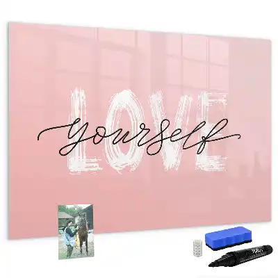 Beschreibbare Magnettafel mit Motiv Liebe dich selbst