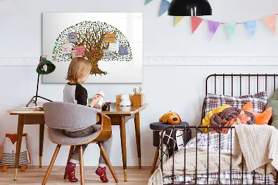 Beschreibbare Magnettafel in Baumwurzel-Optik
