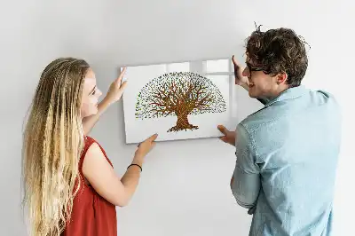 Beschreibbare Magnettafel in Baumwurzel-Optik