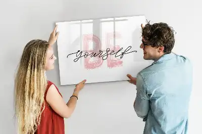 Schreib-Magnettafel mit dem Text Sei du selbst