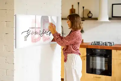 Schreib-Magnettafel mit dem Text Sei du selbst