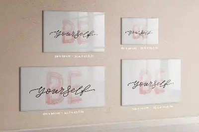 Schreib-Magnettafel mit dem Text Sei du selbst