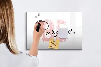 Schreib-Magnettafel mit dem Text Sei du selbst