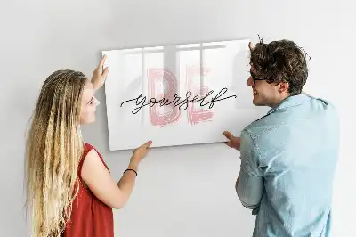 Schreib-Magnettafel mit dem Text Sei du selbst