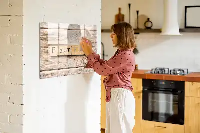 Beschreibbare Magnettafel Design Familie