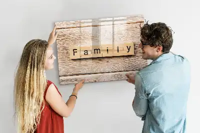 Beschreibbare Magnettafel Design Familie