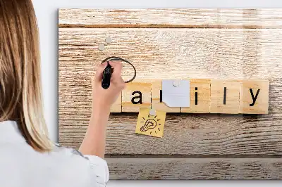 Beschreibbare Magnettafel Design Familie