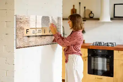 Beschreibbare Magnettafel Design Familie