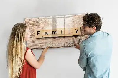 Beschreibbare Magnettafel Design Familie