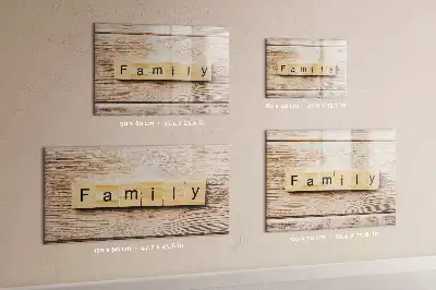 Beschreibbare Magnettafel Design Familie