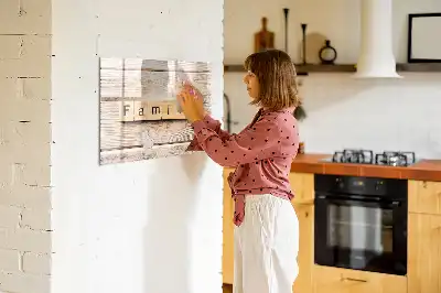 Beschreibbare Magnettafel Design Familie