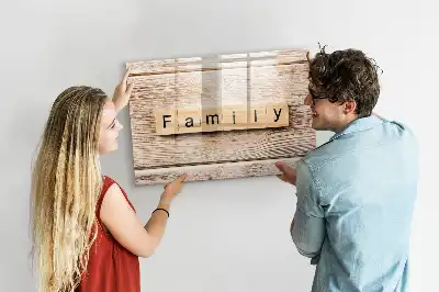 Beschreibbare Magnettafel Design Familie