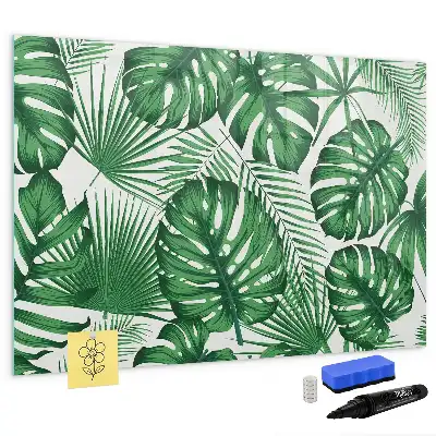 Schreib-Magnettafel mit Monstera-Blätter Design