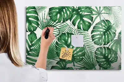 Schreib-Magnettafel mit Monstera-Blätter Design