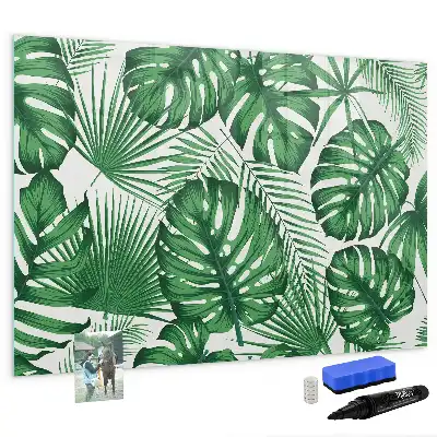 Schreib-Magnettafel mit Monstera-Blätter Design