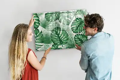Schreib-Magnettafel mit Monstera-Blätter Design