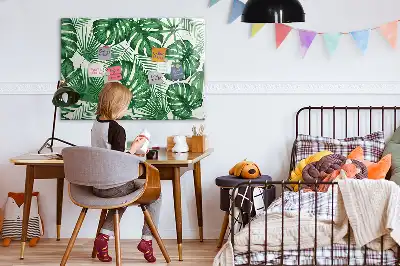 Schreib-Magnettafel mit Monstera-Blätter Design