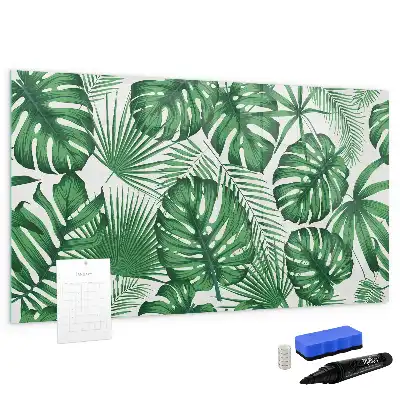 Schreib-Magnettafel mit Monstera-Blätter Design