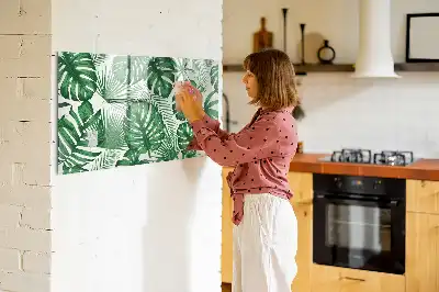 Schreib-Magnettafel mit Monstera-Blätter Design