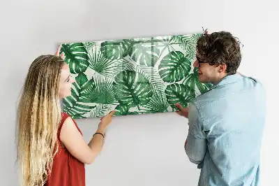 Schreib-Magnettafel mit Monstera-Blätter Design