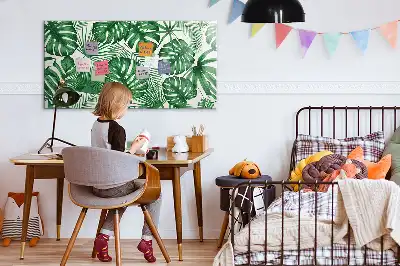 Schreib-Magnettafel mit Monstera-Blätter Design
