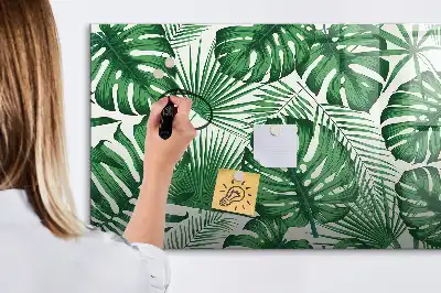 Schreib-Magnettafel mit Monstera-Blätter Design