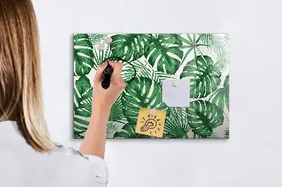 Schreib-Magnettafel mit Monstera-Blätter Design