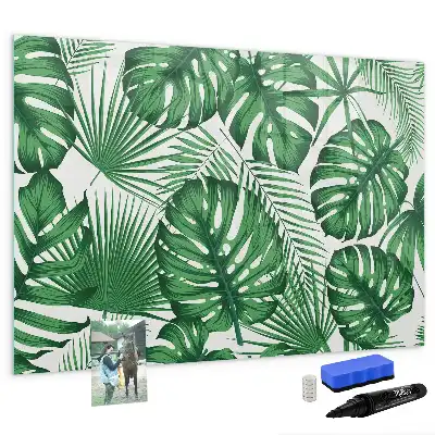 Schreib-Magnettafel mit Monstera-Blätter Design
