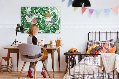 Schreib-Magnettafel mit Monstera-Blätter Design