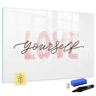 Schreib-Magnettafel mit Motiv Liebe dich selbst