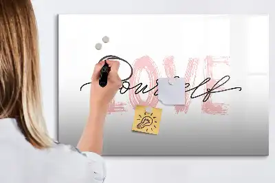 Schreib-Magnettafel mit Motiv Liebe dich selbst