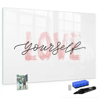 Schreib-Magnettafel mit Motiv Liebe dich selbst