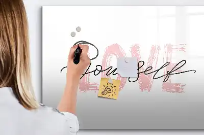 Schreib-Magnettafel mit Motiv Liebe dich selbst