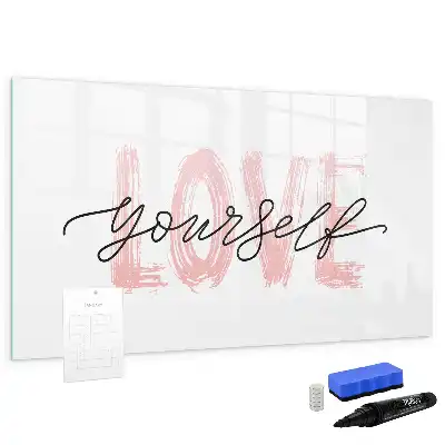 Schreib-Magnettafel mit Motiv Liebe dich selbst