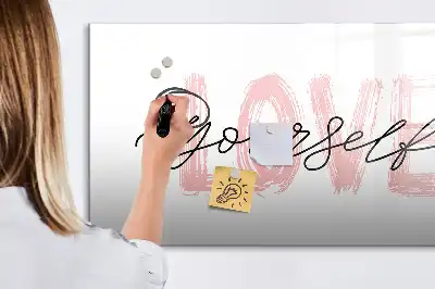 Schreib-Magnettafel mit Motiv Liebe dich selbst