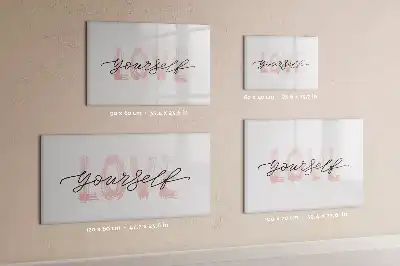 Schreib-Magnettafel mit Motiv Liebe dich selbst