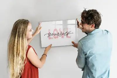 Schreib-Magnettafel mit Motiv Liebe dich selbst