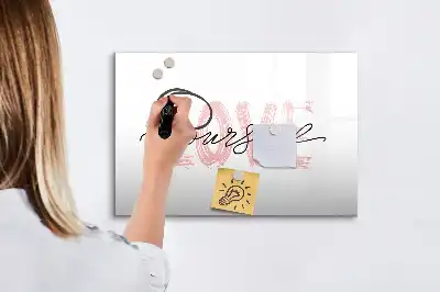 Schreib-Magnettafel mit Motiv Liebe dich selbst