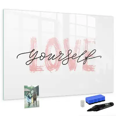 Schreib-Magnettafel mit Motiv Liebe dich selbst