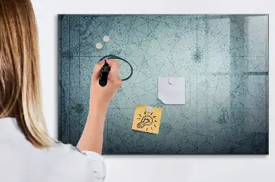 Beschreibbare Magnettafel im Vintage-Kartendesign