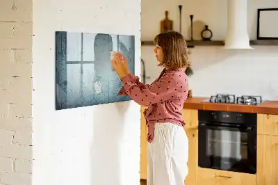 Beschreibbare Magnettafel im Vintage-Kartendesign