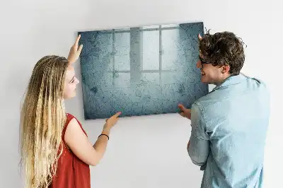 Beschreibbare Magnettafel im Vintage-Kartendesign