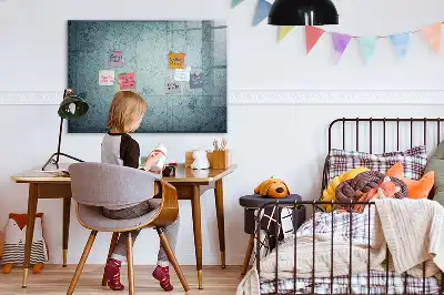 Beschreibbare Magnettafel im Vintage-Kartendesign