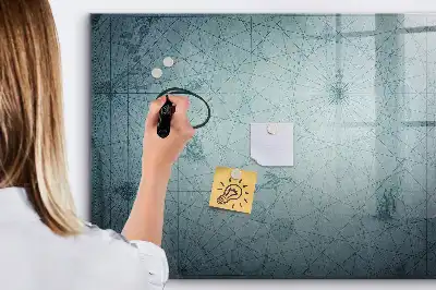 Beschreibbare Magnettafel im Vintage-Kartendesign