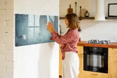 Beschreibbare Magnettafel im Vintage-Kartendesign