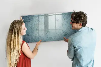 Beschreibbare Magnettafel im Vintage-Kartendesign