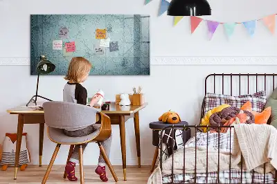 Beschreibbare Magnettafel im Vintage-Kartendesign